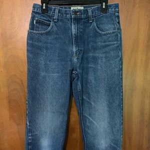 LL Bean Mens Natural Fit Blue Jeans Sz 31x29